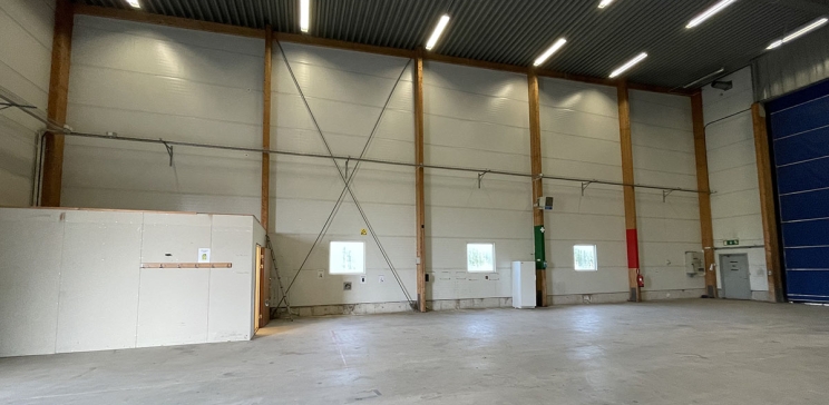 Hangar inside with windows